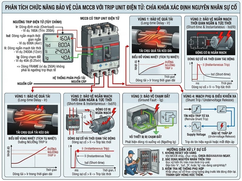 Vì sao MCCB thường xuyên bị trip?